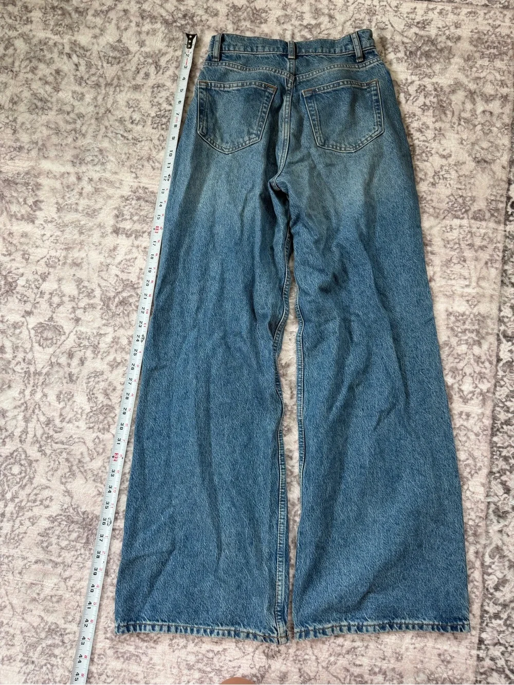 Reformation Cary High Rise Slouchy Wide Leg Jeans Women’s Size 24 Med Wash - Picture 5 of 6